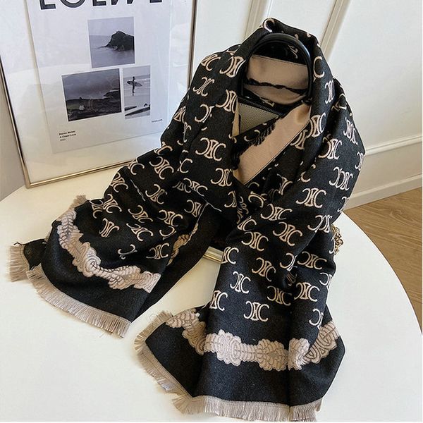 and new thickened warm imitation cashmere double-sided color matching scarf bib korean version air conditioning room large, Blue;gray
and new thickened warm imitation cashmere double-sided color matching scarf bib korean version air conditioning room large, Blue;gray
