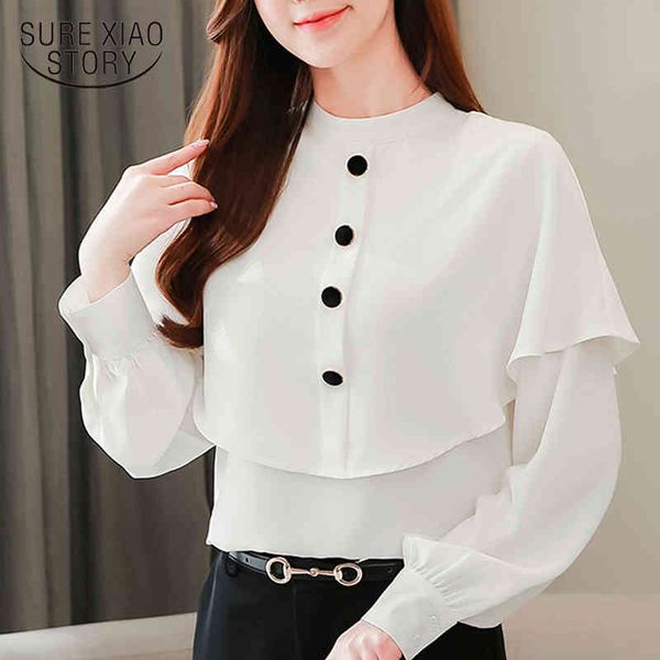 office lady solid stand collar pullover shirt for autumn chiffon puff long sleeve white blouse women blusas 10513 210415
office lady solid stand collar pullover shirt for autumn chiffon puff long sleeve white blouse women blusas 10513 210415