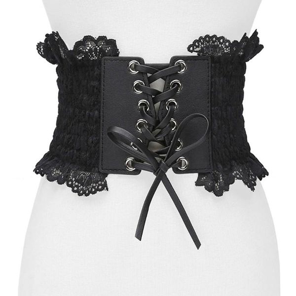 belts women lace belt fashion waistband accessories dresses decoration up white black gothic high waist elastic wide fall, Black;brown
belts women lace belt fashion waistband accessories dresses decoration up white black gothic high waist elastic wide fall, Black;brown