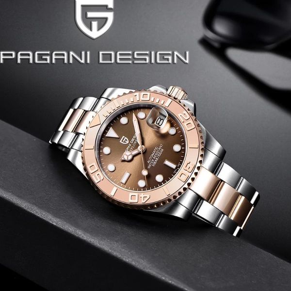 wristwatches pagani design brand business watch 100m waterproof automatic winding mechanical men stainless steel sapphire, Slivery;brown
wristwatches pagani design brand business watch 100m waterproof automatic winding mechanical men stainless steel sapphire, Slivery;brown