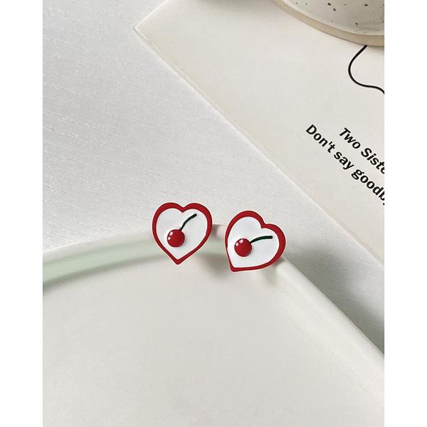 stud 2021 cute female simple cherry love earrings korean temperament fashion statement jewelry accessories for women girls, Golden;silver
stud 2021 cute female simple cherry love earrings korean temperament fashion statement jewelry accessories for women girls, Golden;silver
