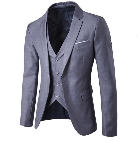 men's suits & blazers 3 pieces jacket+pants+vest) custom slim fit wedding for men fashion solid business suit set casual mens male, White;black
men's suits & blazers 3 pieces jacket+pants+vest) custom slim fit wedding for men fashion solid business suit set casual mens male, White;black