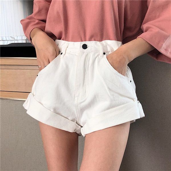 dress large size cowboy streetwear vintage loose curl denim korean retro high waist chic solid shorts jeans, White
dress large size cowboy streetwear vintage loose curl denim korean retro high waist chic solid shorts jeans, White