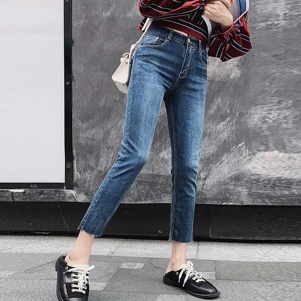 women's jeans fashion streetwear skinny denim pants vaqueros mujer high waist woman casual ankle-length stretch plain pencil, Blue 
women's jeans fashion streetwear skinny denim pants vaqueros mujer high waist woman casual ankle-length stretch plain pencil, Blue