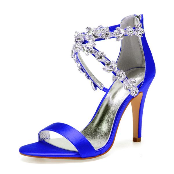 sandals high heels satin crystals wedding shoes women open toe zipper back straps formal party ladies dress 9mao, Black
sandals high heels satin crystals wedding shoes women open toe zipper back straps formal party ladies dress 9mao, Black