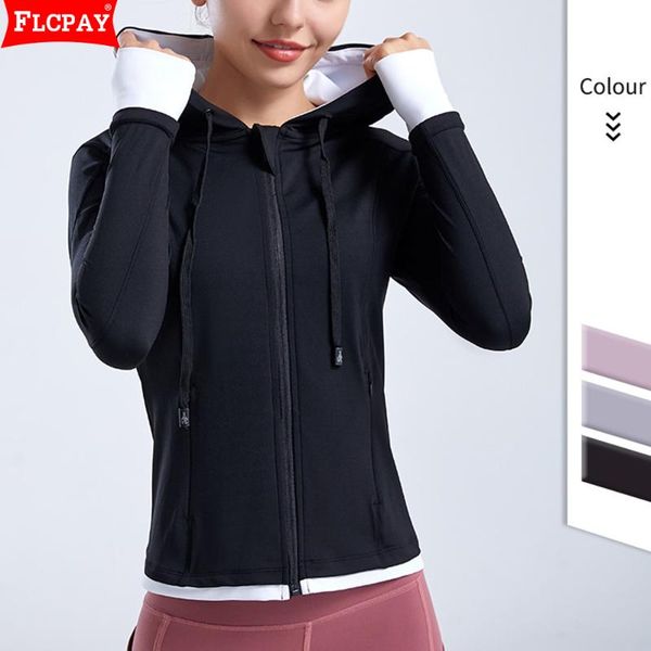 ladies sports jacket with thumb hole breathable fitness running long-sleeved yoga slim slimming hooded zipper jackets, Black;red
ladies sports jacket with thumb hole breathable fitness running long-sleeved yoga slim slimming hooded zipper jackets, Black;red