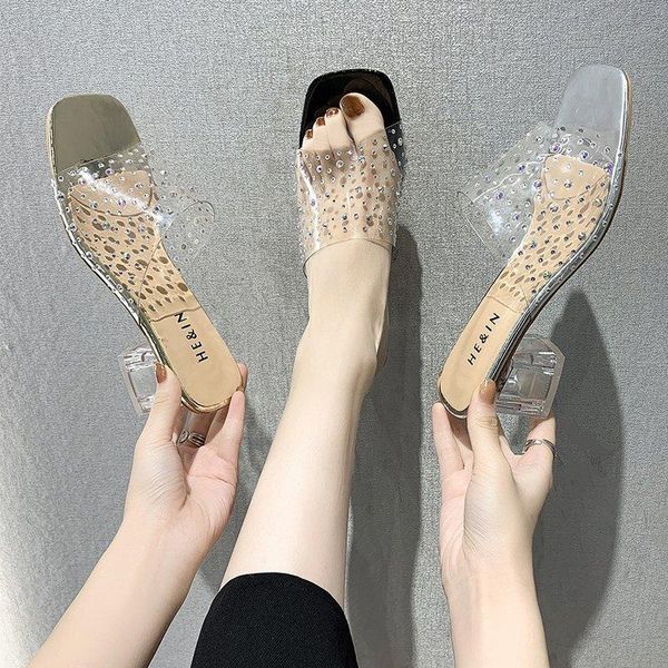 clear transparent crystal ladies shoes summer slippers women woman mules thick high heels casual plus size, Black
clear transparent crystal ladies shoes summer slippers women woman mules thick high heels casual plus size, Black