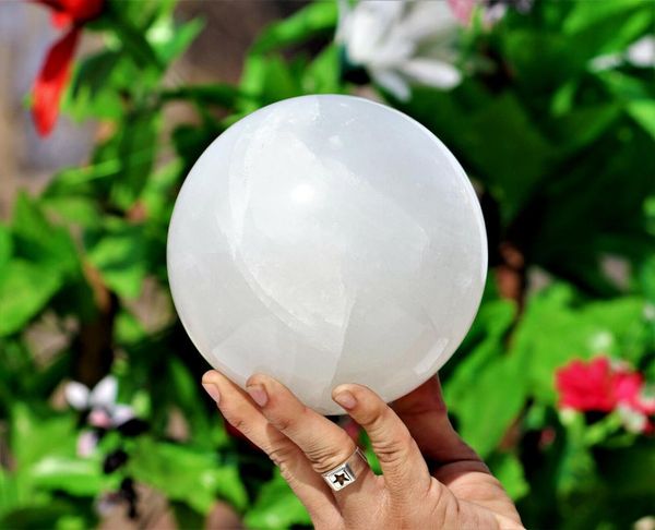 chakra healing metaphysical power white calcite ball natural crystal decorative objects & figurines
chakra healing metaphysical power white calcite ball natural crystal decorative objects & figurines