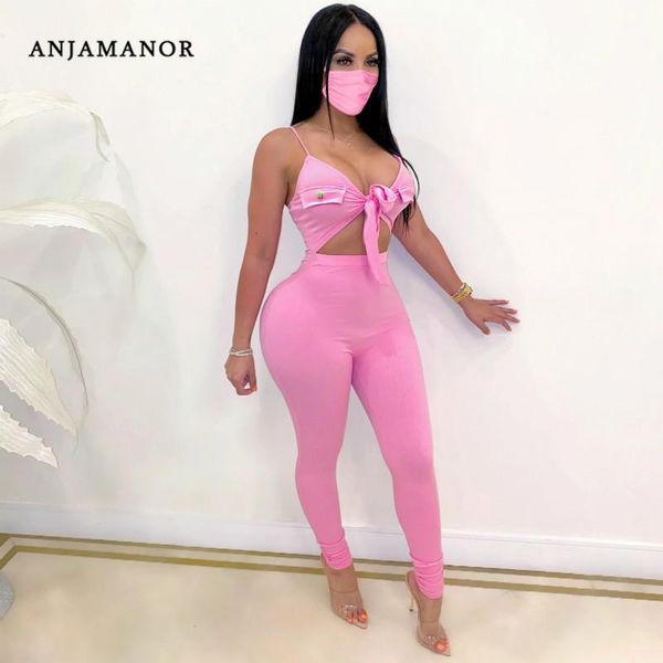 women's jumpsuits & rompers anjamanor bow tie front hollow backless one piece for women summer bodycon club outfits d48-ci39, Black;white
women's jumpsuits & rompers anjamanor bow tie front hollow backless one piece for women summer bodycon club outfits d48-ci39, Black;white