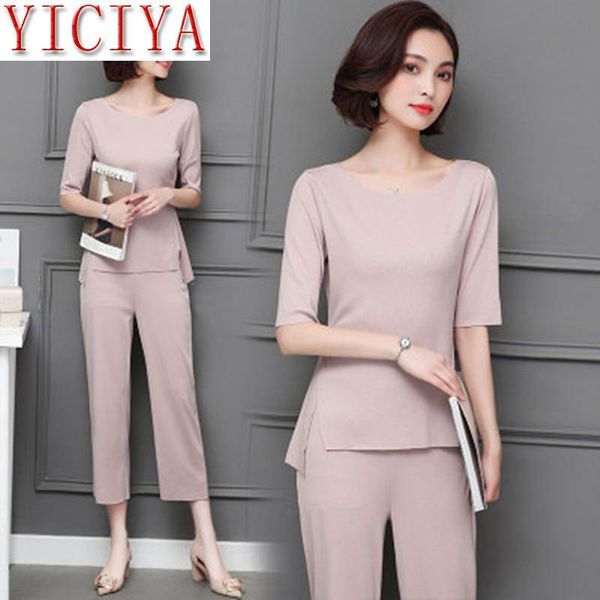 summer two piece sets women plus size half sleeve and pants suits pink black casual office elegant women's dress, White
summer two piece sets women plus size half sleeve and pants suits pink black casual office elegant women's dress, White