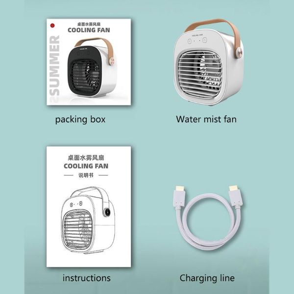 portable deskair-conditioning water mist fan mini air cooler usb charging small personal cooling tools for home retailsale electric fans
portable deskair-conditioning water mist fan mini air cooler usb charging small personal cooling tools for home retailsale electric fans