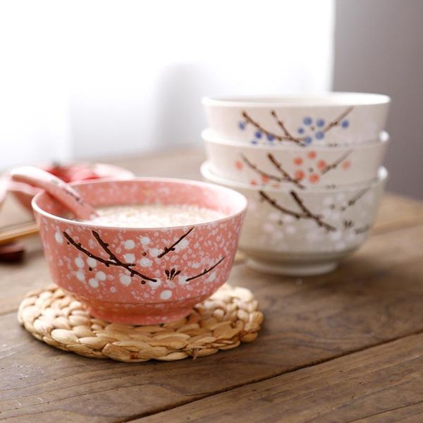 5-inch rice bowl japanese underglaze ceramic tableware pink porridge set el household single eating bowls
5-inch rice bowl japanese underglaze ceramic tableware pink porridge set el household single eating bowls