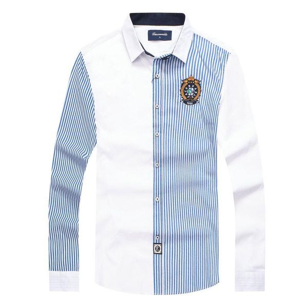 men's casual shirts 2021 faconnable patchwork striped solid business male blouse camisa masculina homme men trendy -xxl, White;black
men's casual shirts 2021 faconnable patchwork striped solid business male blouse camisa masculina homme men trendy -xxl, White;black
