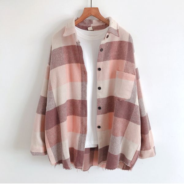 women's t-shirt women shirt plaid long sleeve pockets spring autumn cardigan loose thick single breasted cotton fashion 6mye, White
women's t-shirt women shirt plaid long sleeve pockets spring autumn cardigan loose thick single breasted cotton fashion 6mye, White