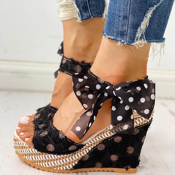 sandals casual women platform wedges heel fashion dot lace-up shoes footwear buckle strap open toe comfortable plus-size, Black
sandals casual women platform wedges heel fashion dot lace-up shoes footwear buckle strap open toe comfortable plus-size, Black