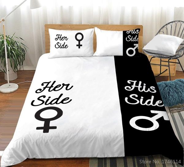 bedding sets fashion black white her side his printed set duvet cover with pillowcases bed linens bedclothes for couples lovers
bedding sets fashion black white her side his printed set duvet cover with pillowcases bed linens bedclothes for couples lovers