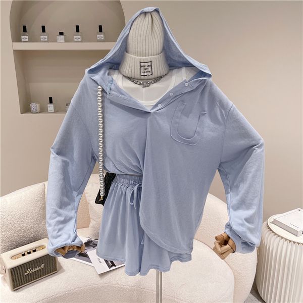 pants set of spring summer 2021 niche female fashion design two pieces with + large leg suit shorts, White
pants set of spring summer 2021 niche female fashion design two pieces with + large leg suit shorts, White
