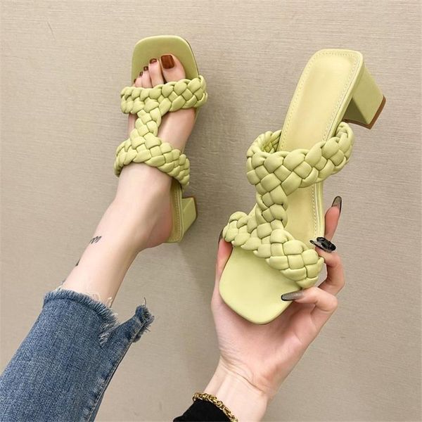 weave designer women slipper fashion green ladies high heel sandal 2021 summer slip-on open toe outdoor slides flip flop shoes slippers, Black
weave designer women slipper fashion green ladies high heel sandal 2021 summer slip-on open toe outdoor slides flip flop shoes slippers, Black
