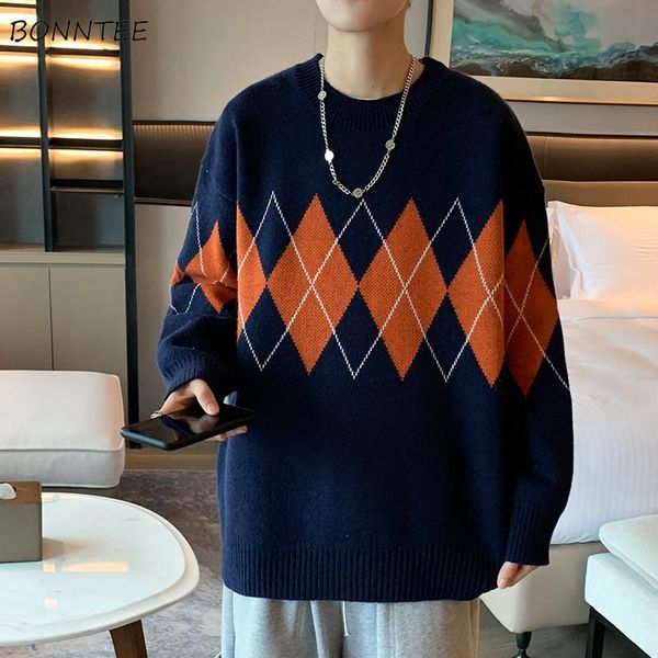 men's sweaters vintage argyle men loose daily harajuku students college winter warm soft comfort all-match trendy korean pullovers, White;black
men's sweaters vintage argyle men loose daily harajuku students college winter warm soft comfort all-match trendy korean pullovers, White;black