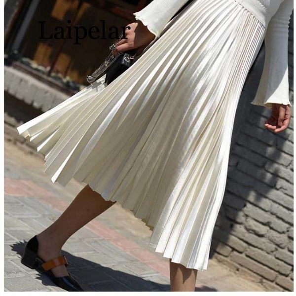 laipelar 2021 high waist women long skirt white pleated skirts fashion design brand female, Black
laipelar 2021 high waist women long skirt white pleated skirts fashion design brand female, Black