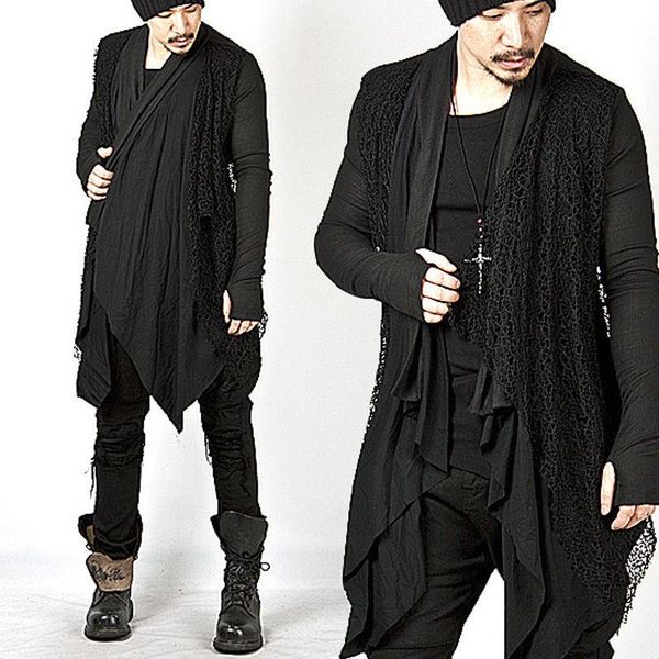 men's jackets plus size trendy mens knitted avant-garde unique mesh accent arm warmer shawl cardigan long sleeve coat m-3xl, Black;brown
men's jackets plus size trendy mens knitted avant-garde unique mesh accent arm warmer shawl cardigan long sleeve coat m-3xl, Black;brown