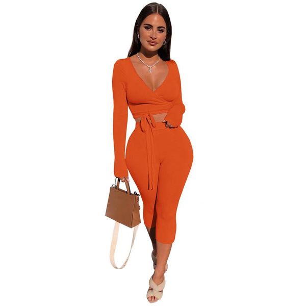 women's two piece pants simple pure color deep v neck long sleeve bro and casual lady fashion tracksuits high street outfits, White
women's two piece pants simple pure color deep v neck long sleeve bro and casual lady fashion tracksuits high street outfits, White