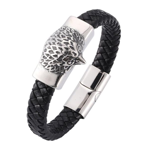 charm bracelets explosive style stainless steel braided leather bracelet vintage jewelry titanium accessories, Golden;silver
charm bracelets explosive style stainless steel braided leather bracelet vintage jewelry titanium accessories, Golden;silver