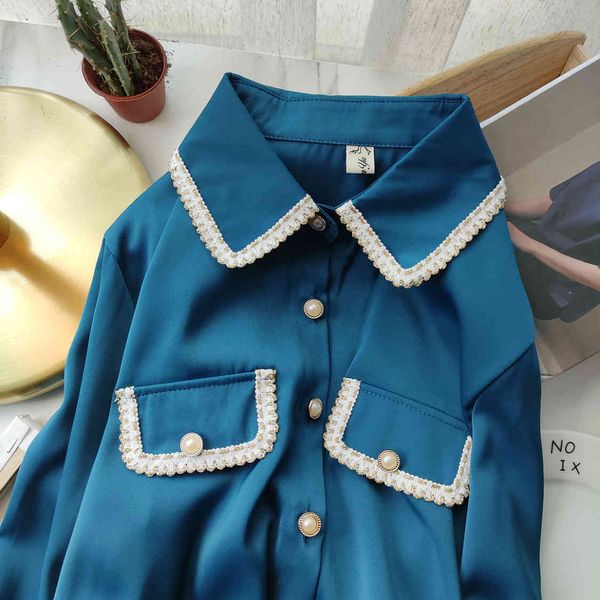 women's blouses & shirts spring shirt casual loose blusas mujer solid blouse satin elegant femme single-breasted outwear d9ct, White
women's blouses & shirts spring shirt casual loose blusas mujer solid blouse satin elegant femme single-breasted outwear d9ct, White