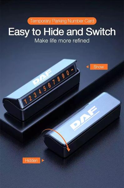 interior decorations car logo temporary parking card magnetic hide phone number plate for daf xf cf if van accessories
interior decorations car logo temporary parking card magnetic hide phone number plate for daf xf cf if van accessories