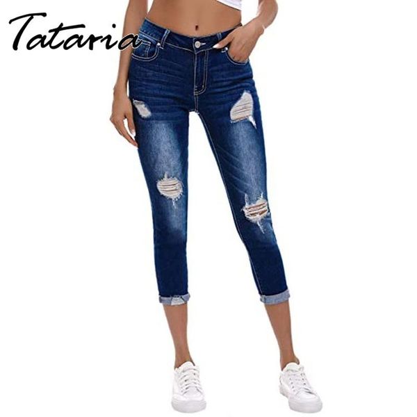 ripped jeans for women calf-length skinny denim fashion 2021spring streetwear pencil pants mid waist pocket trousers women's, Blue
ripped jeans for women calf-length skinny denim fashion 2021spring streetwear pencil pants mid waist pocket trousers women's, Blue
