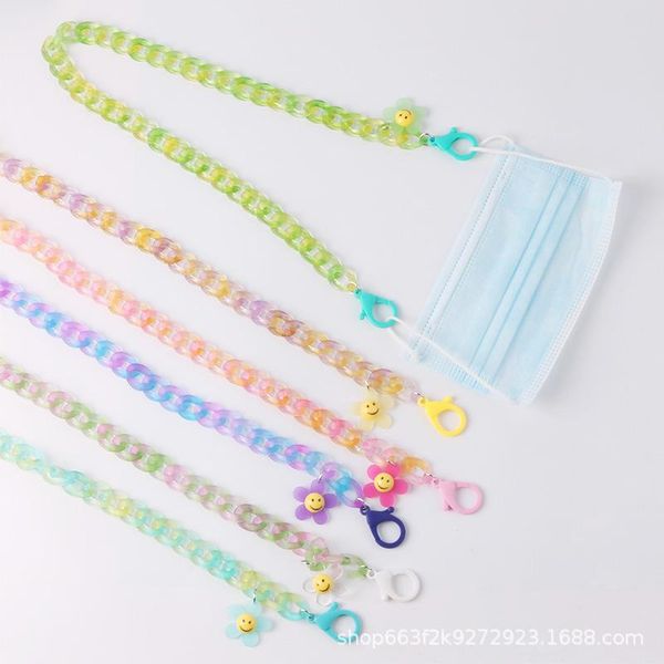 chains anti-lost face cover mask chain smily flower acrylic lanyard glasses necklace for women long strap holder, Silver
chains anti-lost face cover mask chain smily flower acrylic lanyard glasses necklace for women long strap holder, Silver