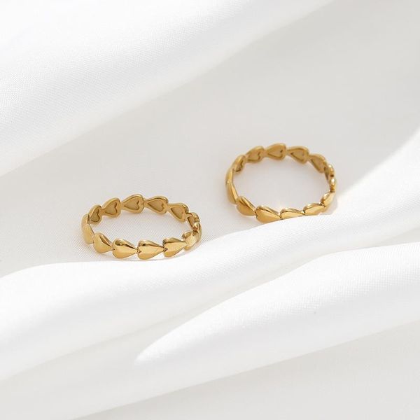 cluster rings latest design sweet tarnish 18k gold plated stainless steel mini heart love for women romantic basic thin ring, Golden;silver
cluster rings latest design sweet tarnish 18k gold plated stainless steel mini heart love for women romantic basic thin ring, Golden;silver