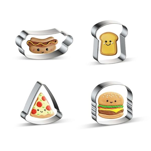 baking moulds 4pcs hamburger toast bread cookie cutters set stainless steel biscuit mold fondant pastry decorating diy mould
baking moulds 4pcs hamburger toast bread cookie cutters set stainless steel biscuit mold fondant pastry decorating diy mould