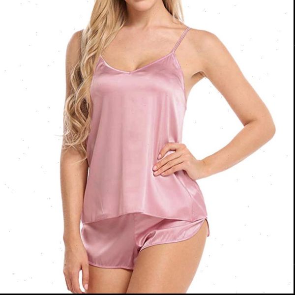 pyjama sets sleeveless strap womens sleepwears trim satin cami nightwear femme summer home wear sleep wears, Black;red
pyjama sets sleeveless strap womens sleepwears trim satin cami nightwear femme summer home wear sleep wears, Black;red