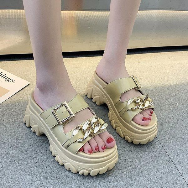 bling 2021 fashion brand gold metal chain slippers flat heel casual slide summer outdoor beach sandals ladies flip flops, Black
bling 2021 fashion brand gold metal chain slippers flat heel casual slide summer outdoor beach sandals ladies flip flops, Black