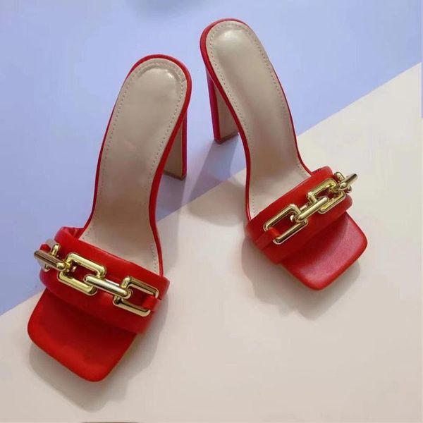 slippers 2021 summer elegant womens fashion metal chain decoration high heels red sandals pumps square toe female shoes, Black
slippers 2021 summer elegant womens fashion metal chain decoration high heels red sandals pumps square toe female shoes, Black