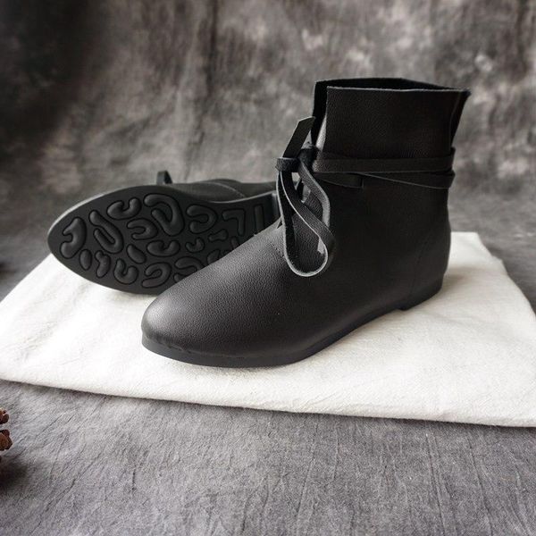 boots careaymade-self made autumn pointed women's retro literature real leather soft sole comfortable single, Black
boots careaymade-self made autumn pointed women's retro literature real leather soft sole comfortable single, Black