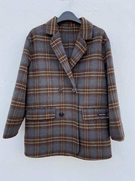 women's wool & blends 2021 autumn winter double-sided cashmere coat loose korean style urban casual plaid small suit jacket women, Black
women's wool & blends 2021 autumn winter double-sided cashmere coat loose korean style urban casual plaid small suit jacket women, Black