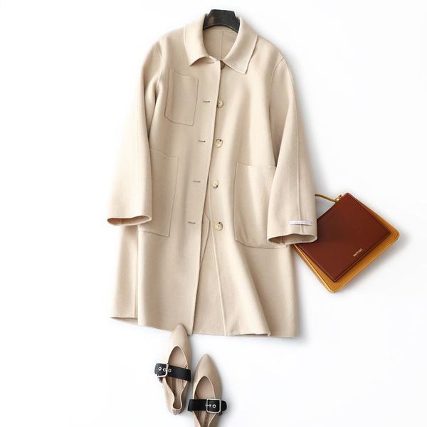 women's wool & blends 20 winter oats mia butyl green show white collar lining color single-breasted pocket straight loose coat, Black
women's wool & blends 20 winter oats mia butyl green show white collar lining color single-breasted pocket straight loose coat, Black