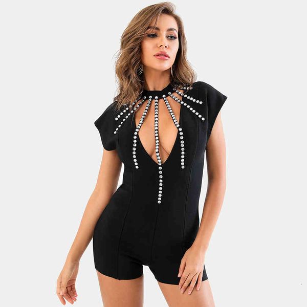 romper adyce summer women black bandage beading neck short & pants club party laies bodysuits rompers, Black;white
romper adyce summer women black bandage beading neck short & pants club party laies bodysuits rompers, Black;white