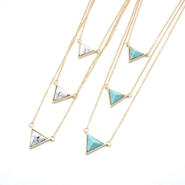 pendant necklaces multilayer triangle kallaite howlite natural stone short gold chain geometric circle accessories jewelry, Silver
pendant necklaces multilayer triangle kallaite howlite natural stone short gold chain geometric circle accessories jewelry, Silver