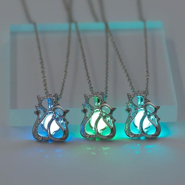 chains glowing in the dark cat mother child long-distance love pendant necklace for women night guardian luminous locket jewelry gift, Silver
chains glowing in the dark cat mother child long-distance love pendant necklace for women night guardian luminous locket jewelry gift, Silver