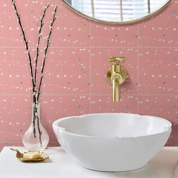 wallpapers 15x15cmx12pcs rose gold terrazzo self adhesive tile wall sticker epoxy bathroom kitchen home oil-proof waterproof decor
wallpapers 15x15cmx12pcs rose gold terrazzo self adhesive tile wall sticker epoxy bathroom kitchen home oil-proof waterproof decor