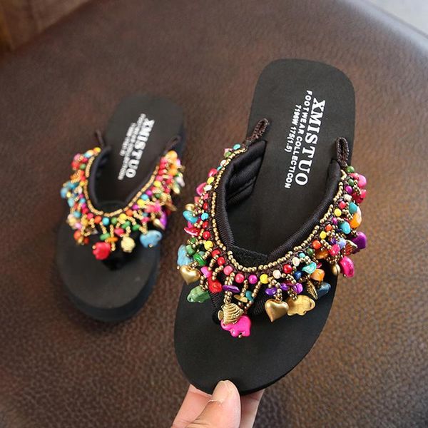 slipper summer childrens slippers girls princess tassel flip flops parent child shoes bohemia beach non-slip floor 25-42#, Black;grey
slipper summer childrens slippers girls princess tassel flip flops parent child shoes bohemia beach non-slip floor 25-42#, Black;grey