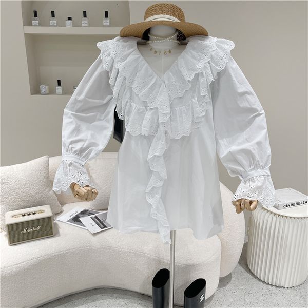 spring summer 2021 niche design hollow feminine lace lotus collar bubble shirt sleeve dress, Black;gray
spring summer 2021 niche design hollow feminine lace lotus collar bubble shirt sleeve dress, Black;gray