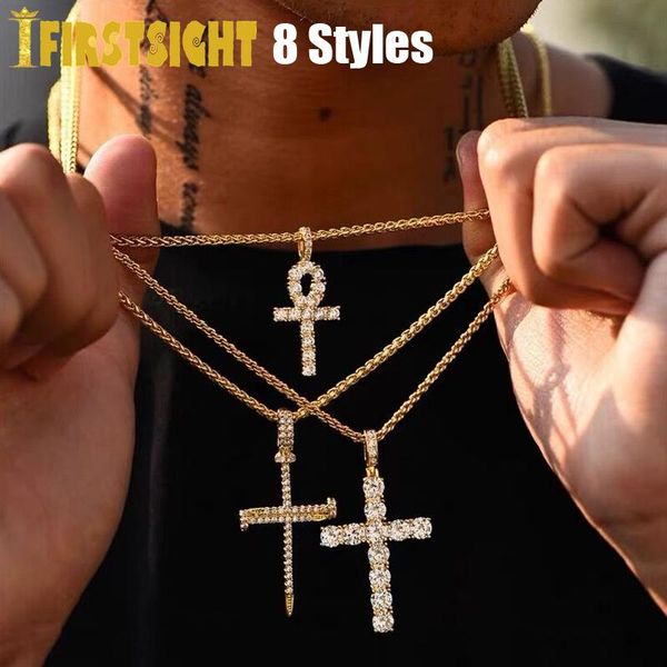 chains gold silver color cross pendant necklace mens women iced out bling cz charm hip hop religious fashion jewelry
chains gold silver color cross pendant necklace mens women iced out bling cz charm hip hop religious fashion jewelry
