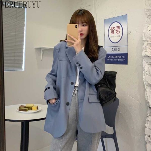 werueruyu spring autumn slim fit women formal jackets office work suit ladies solid white coat fashion coats 210608, White;black
werueruyu spring autumn slim fit women formal jackets office work suit ladies solid white coat fashion coats 210608, White;black