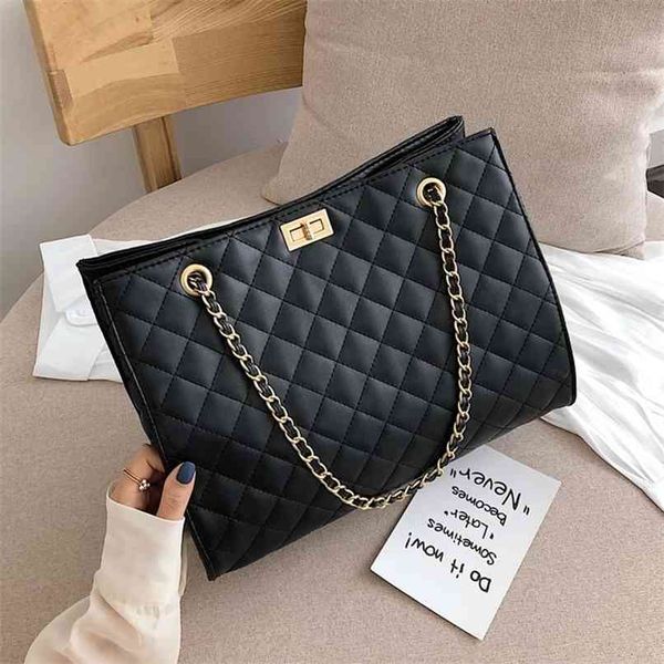 black big tote bags for women chain crossbody diamond lattice shoulder female large leather plaid shopper handbags sac 210908
black big tote bags for women chain crossbody diamond lattice shoulder female large leather plaid shopper handbags sac 210908