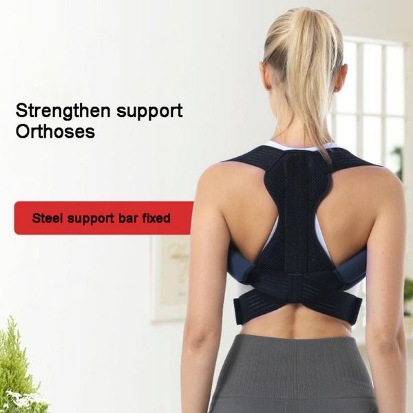 hunchback correction belt back posture strap steel plate fixed support supplies, Black;blue
hunchback correction belt back posture strap steel plate fixed support supplies, Black;blue