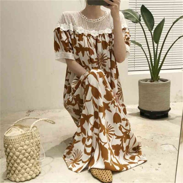 casual dresses vintage lace splicing women korean puff sleeve printed floral midi female loose elegant party wv40, Black;gray
casual dresses vintage lace splicing women korean puff sleeve printed floral midi female loose elegant party wv40, Black;gray